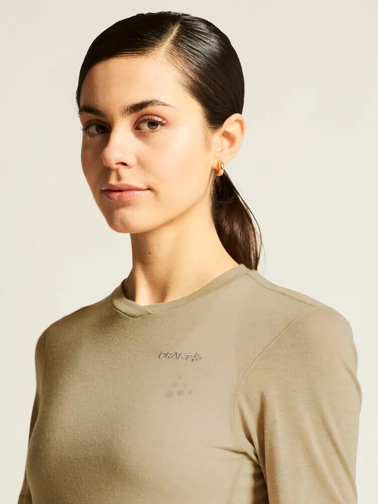 craft Everyday Wool SS Tee W – Lã merino e poliéster reciclado, macia e 7/7