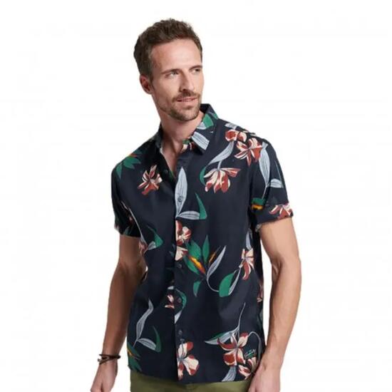 superdry Chemise hawaïenne manches courtes Dark Navy Hawaiian