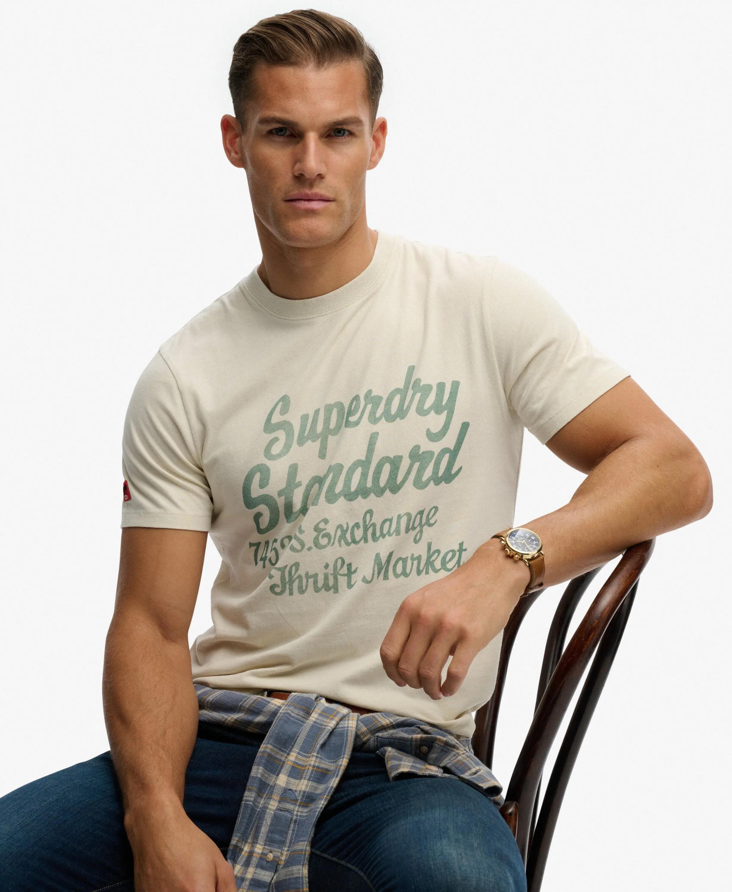 superdry T-shirt Industry Worker Relaxed – coupe décontractée, coton 1/6