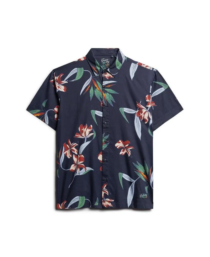 superdry Camicia hawaiana maniche corte Dark Navy Hawaiian 7/7