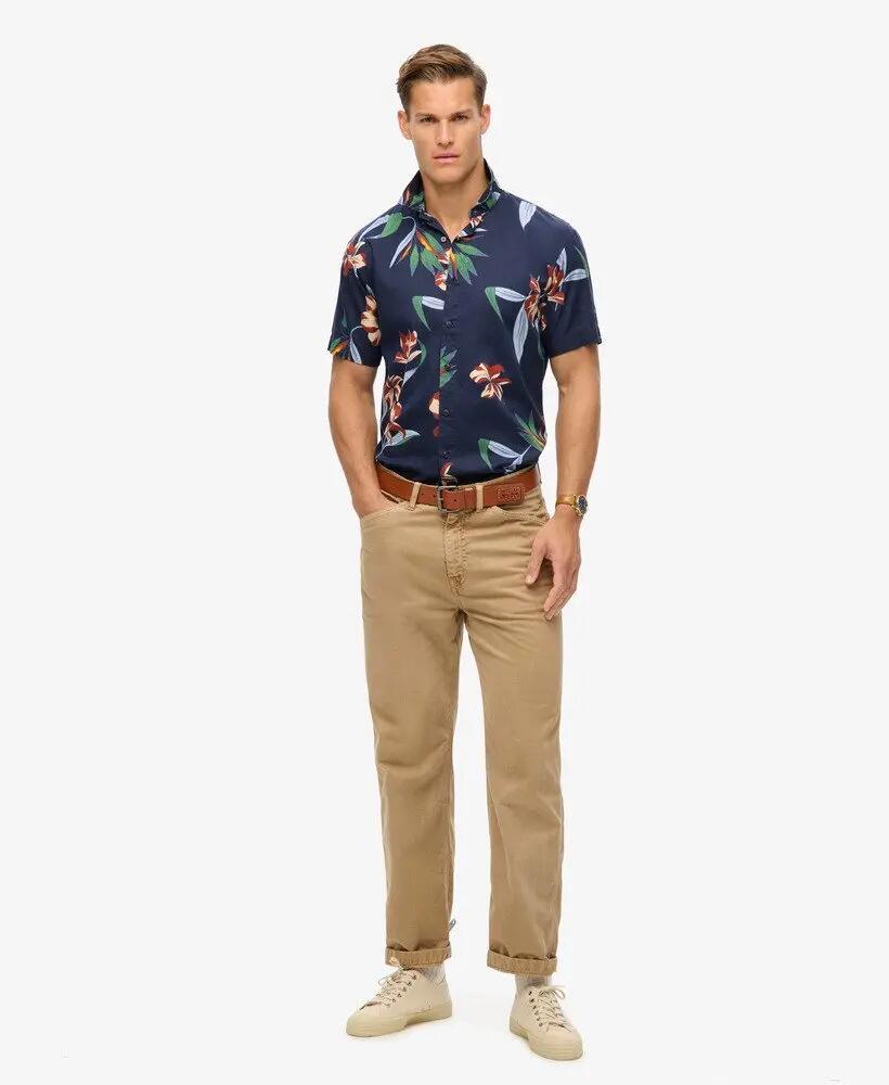 superdry Camicia hawaiana maniche corte Dark Navy Hawaiian 2/7