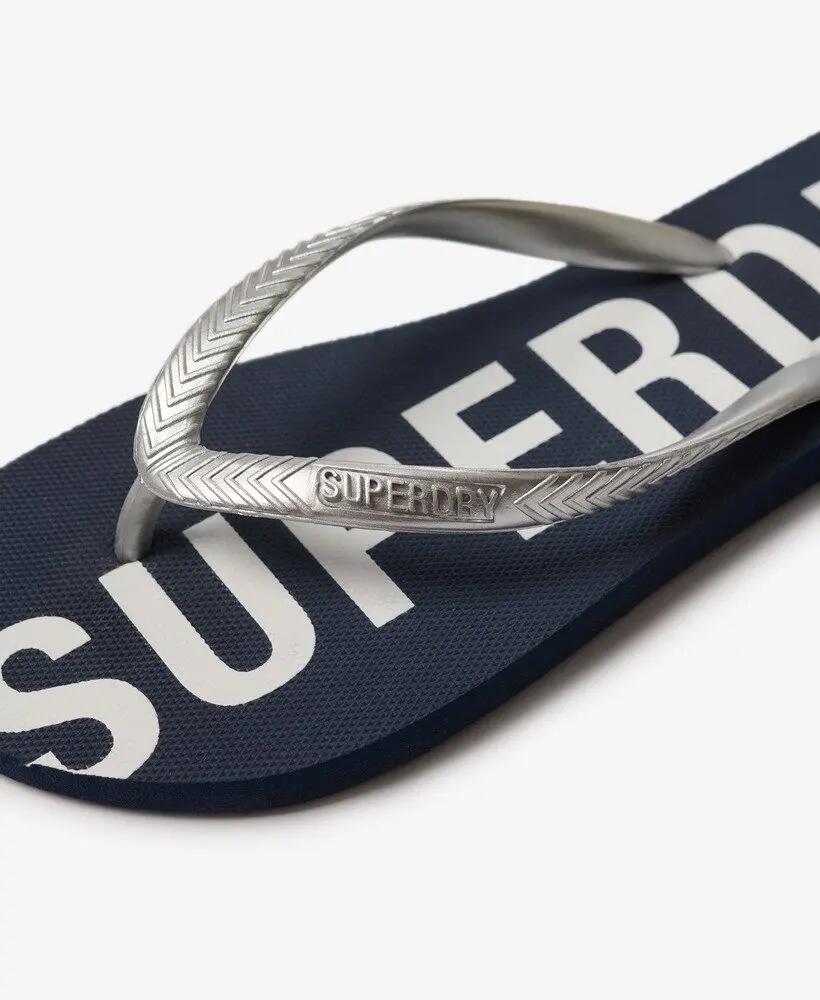 superdry Chinelos Code Core Sport — Borracha e EVA, Eclipse Navy/Metallic Silver 6/7