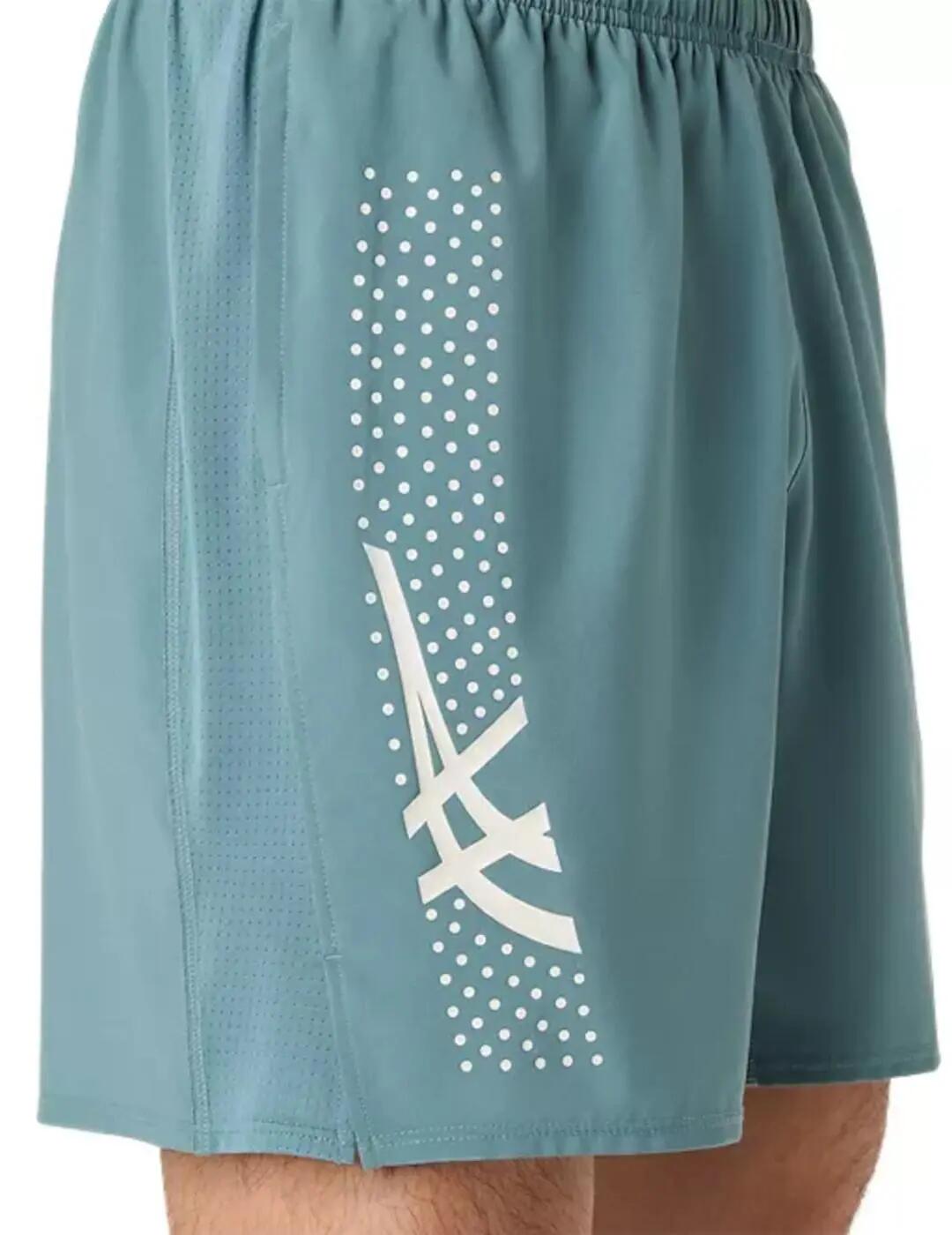 Bermudas und kurze Hosen für Herren Asics Icon 7in Grün. 5/5