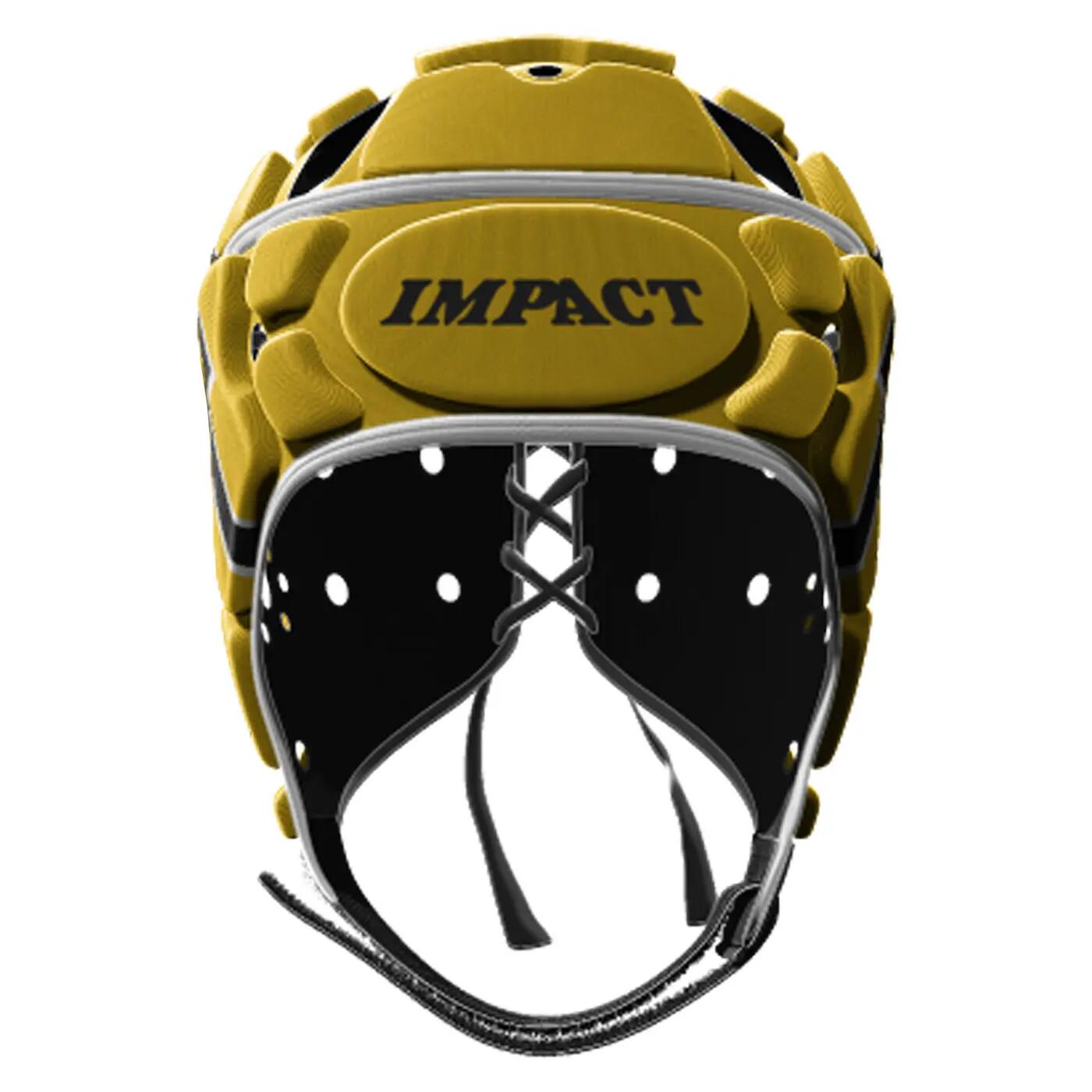 Casco da rugby Impact V2 Lightning Bolt Giallo e nero 3/3