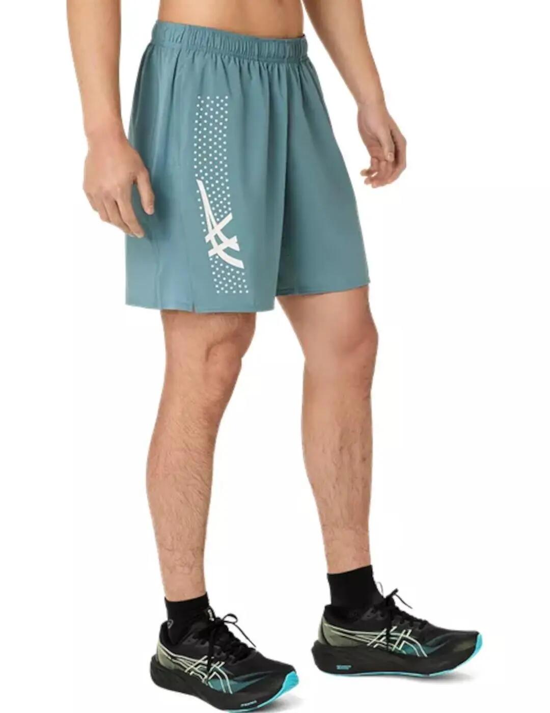 Bermudas und kurze Hosen für Herren Asics Icon 7in Grün. 2/5