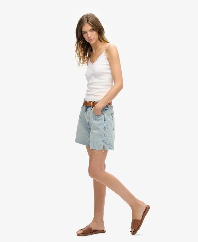 superdry Mid Rise Cut off Shorts – ganga estilo vintage 4/5
