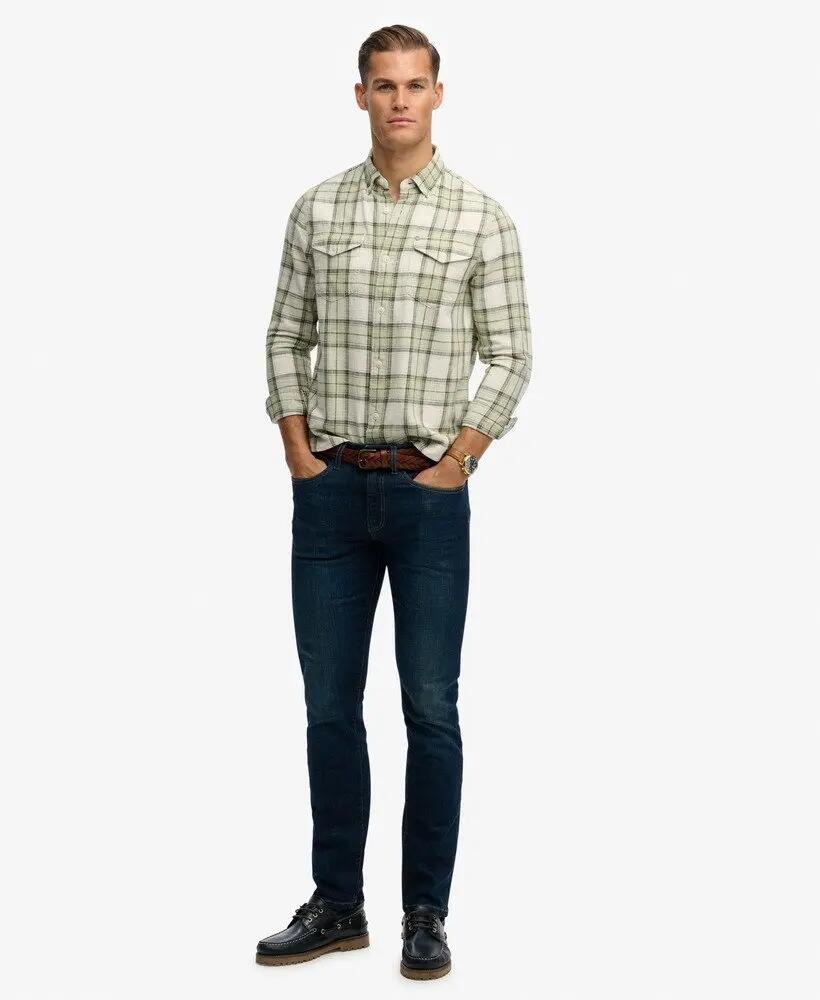 superdry Hemd The Merchant Store - Lite Check aus Bio-Baumwolle 3/6