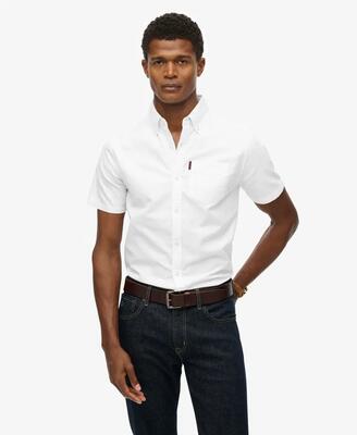 Superdry oxford short sleeve shirt – korte mouw oxford-overhemd van katoen