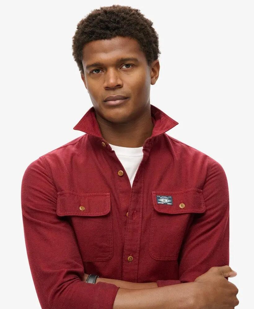 superdry Camicia Trailsman Relaxed Fit in flanella - 100% Cotone Biologico 3/4