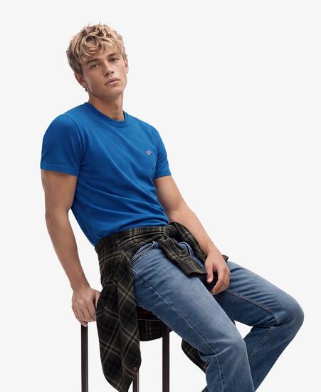 superdry SD&Co besticktes T‑Shirt aus Bio‑Baumwolle, Slim Fit
