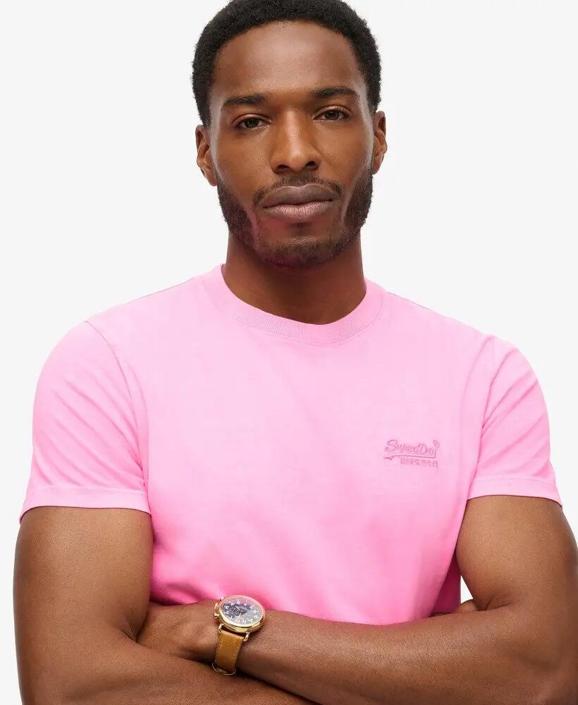superdry Camiseta Essential Logo bordado neón de algodón 3/7
