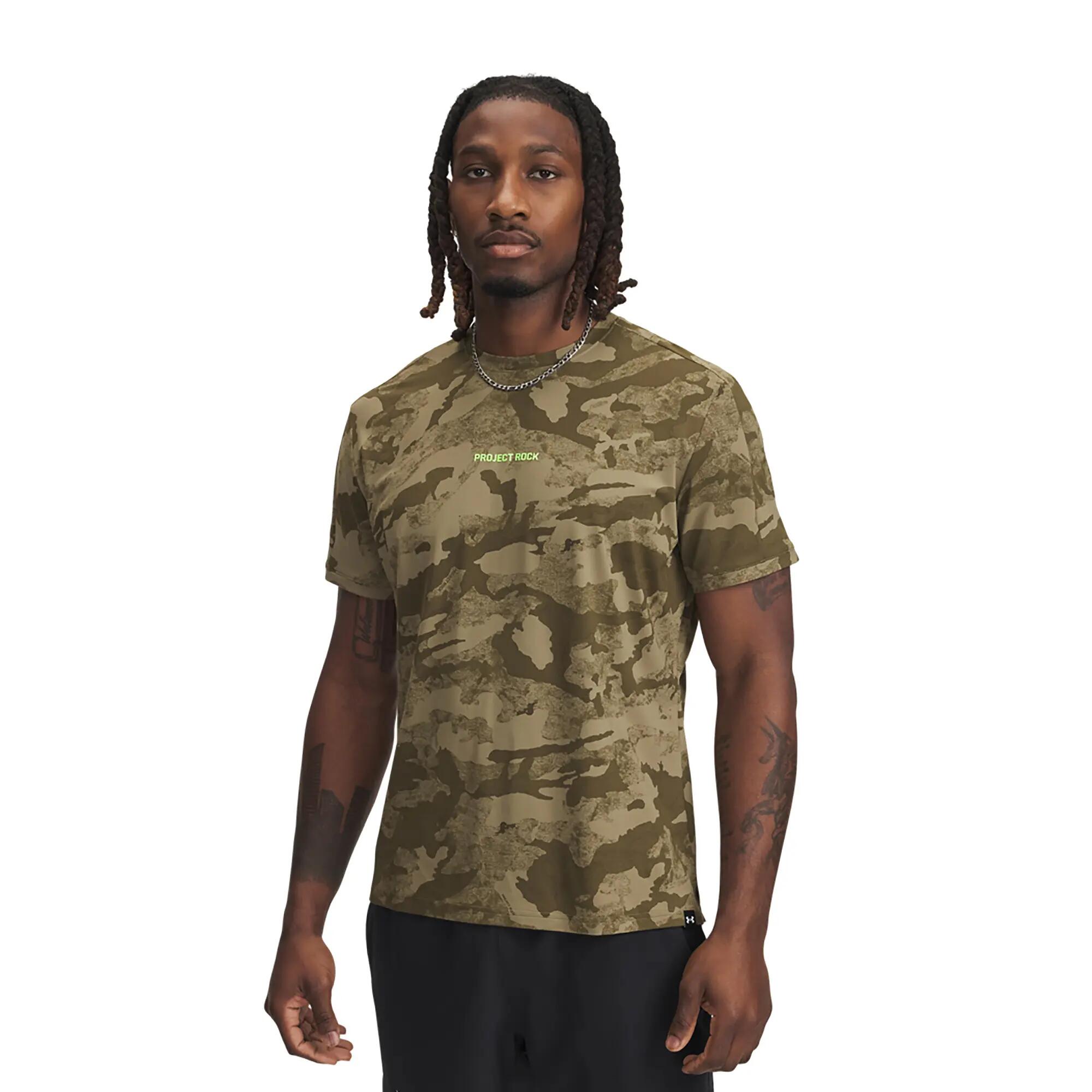 Camiseta de treino masculina Under Armour Project Rock Iso Chill SS 4/4