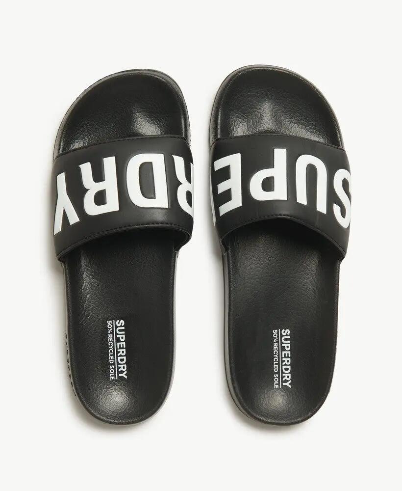 superdry Core Vegan Pool Slide preto/branco – chinelo vegan 6/7