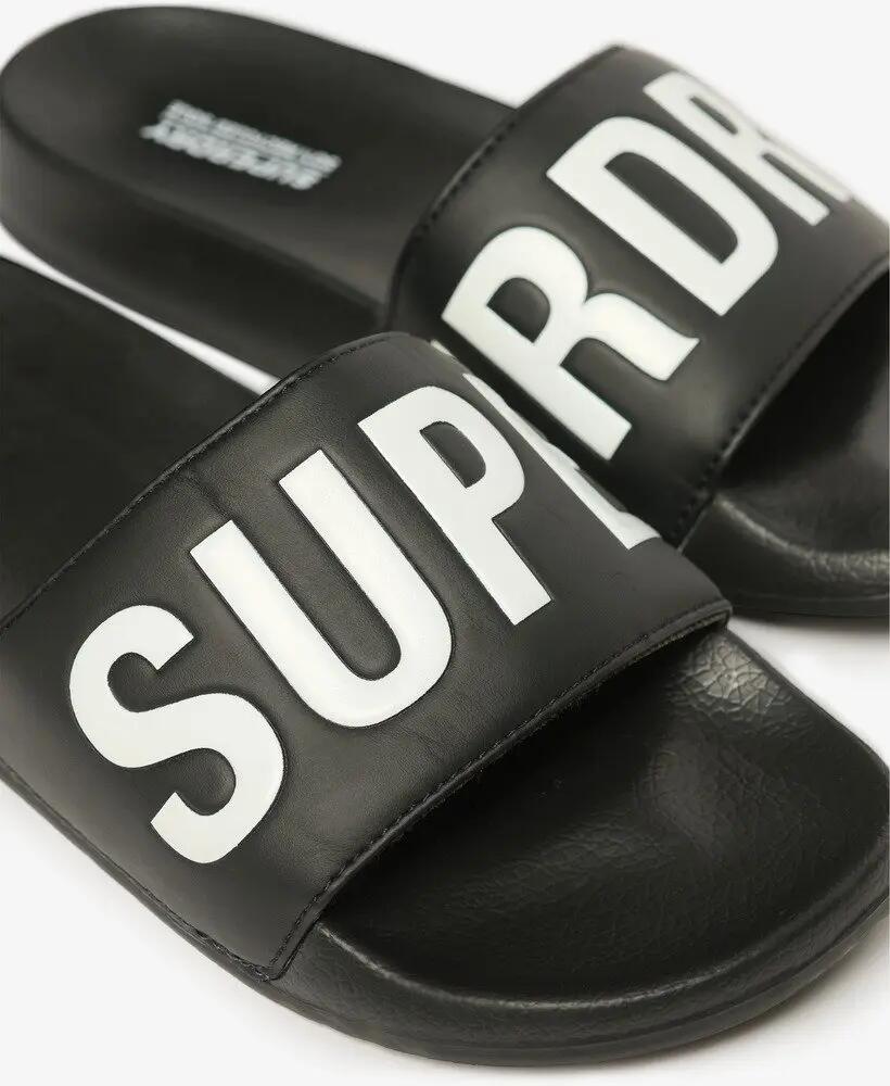 superdry Core Vegan Pool Slide preto/branco – chinelo vegan 5/7