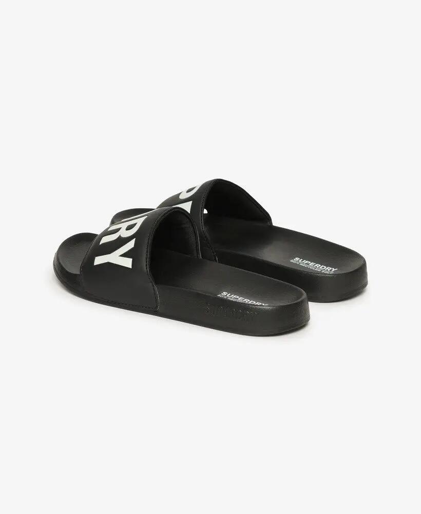 superdry Core Vegan Pool Slide preto/branco – chinelo vegan 3/7