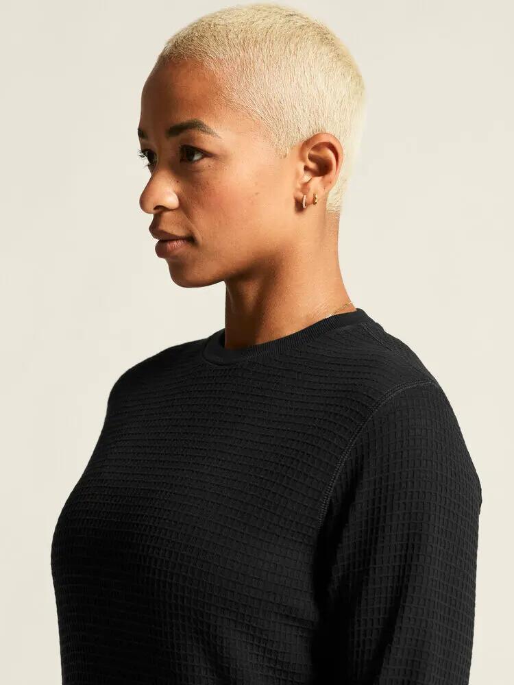 craft Wool Waffle RN W – Langarmshirt van Merinowol en lyocell met 7/7