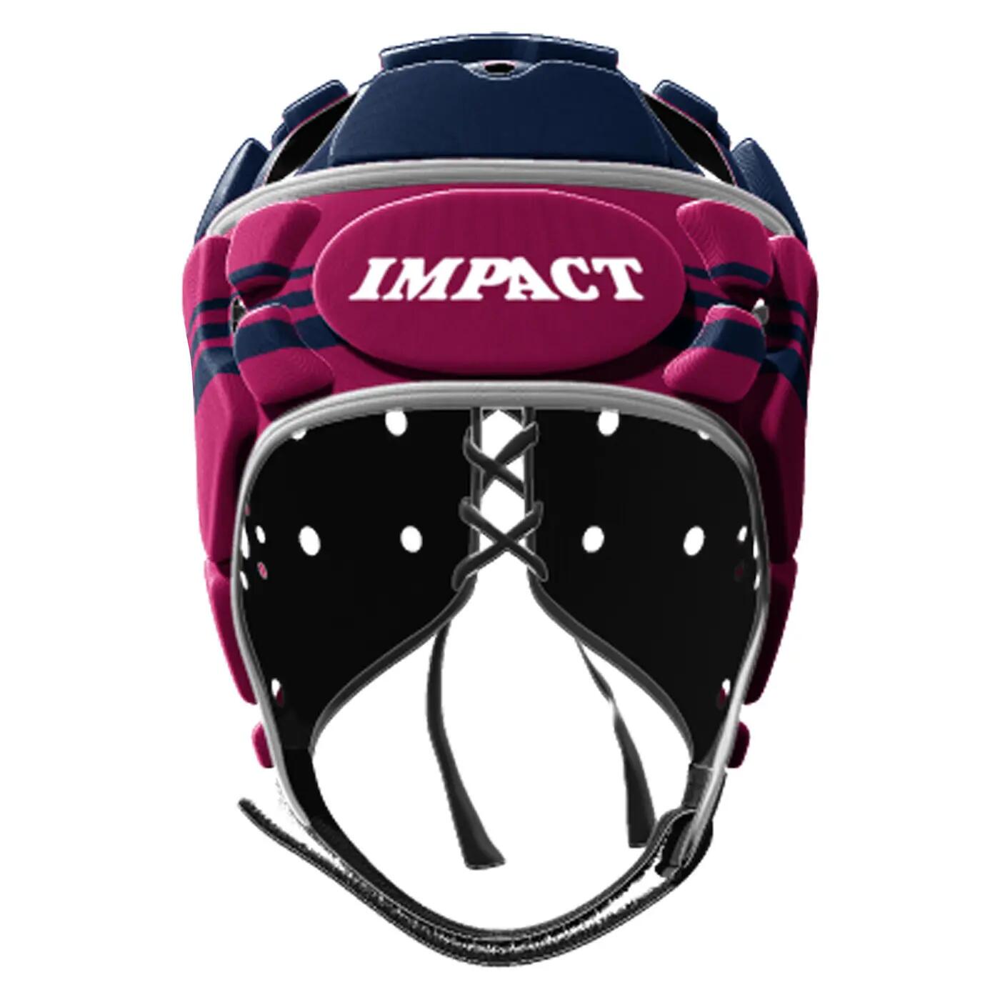Casco da rugby Impact V2 Brumby rosa e blu navy 3/3
