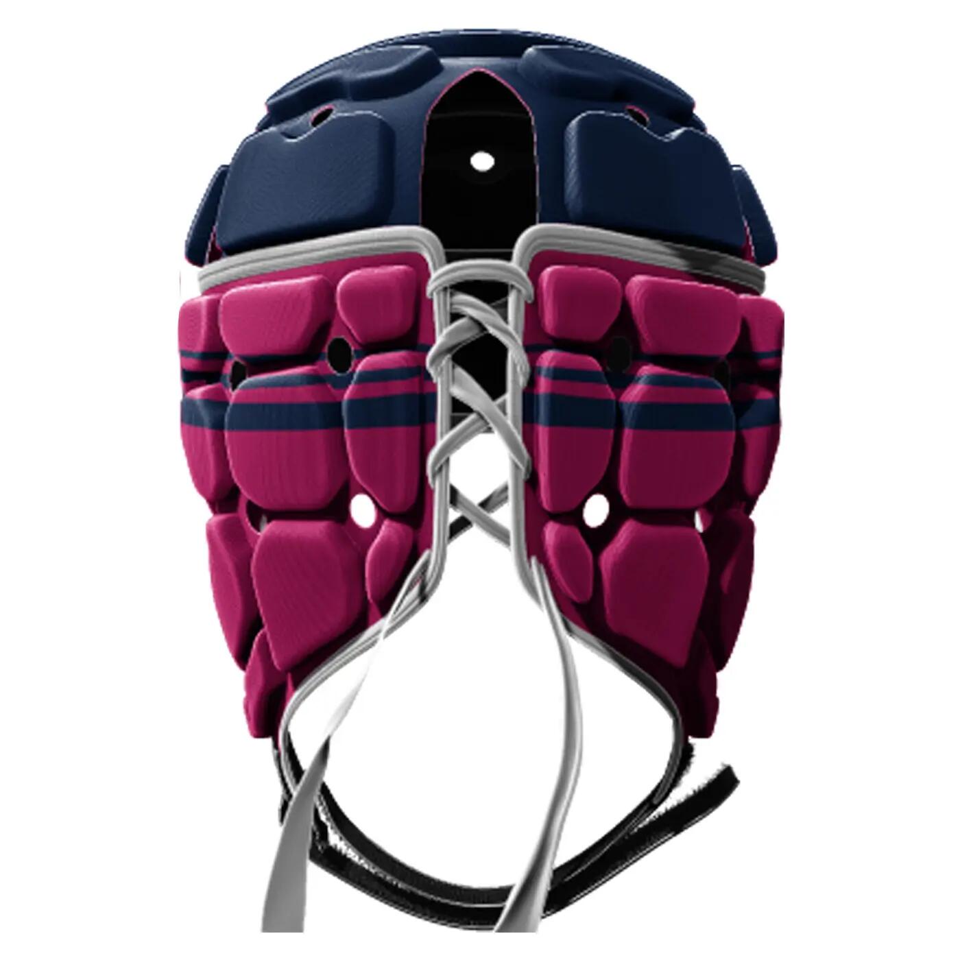 Casco da rugby Impact V2 Brumby rosa e blu navy 2/3