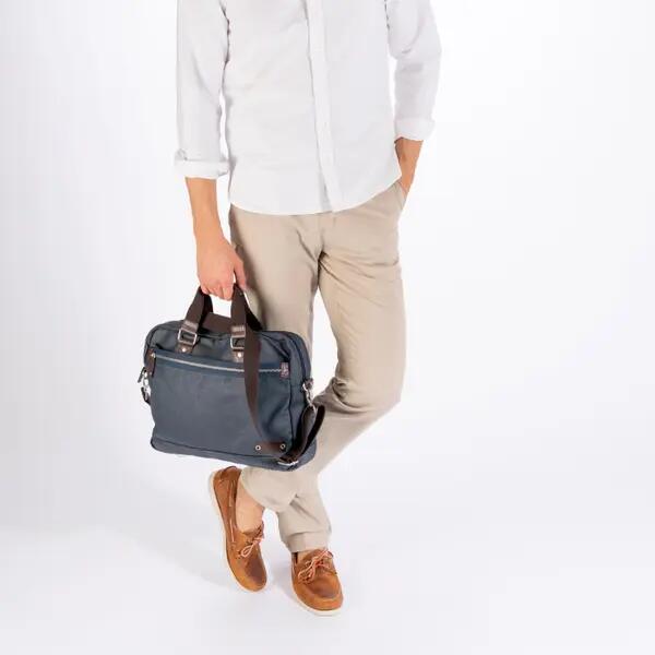 sebago Canvas Messenger Bag - NAVY, One Size 3/3