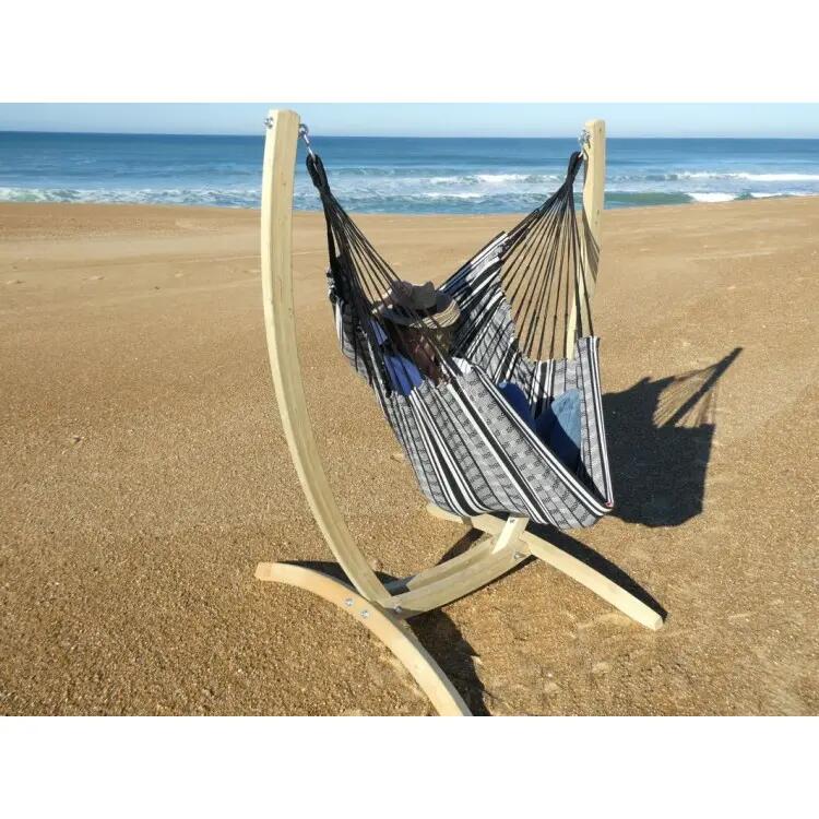 Tropical Hamac - Support Paquito avec hamac-chaise Poligono noir XL 3/5