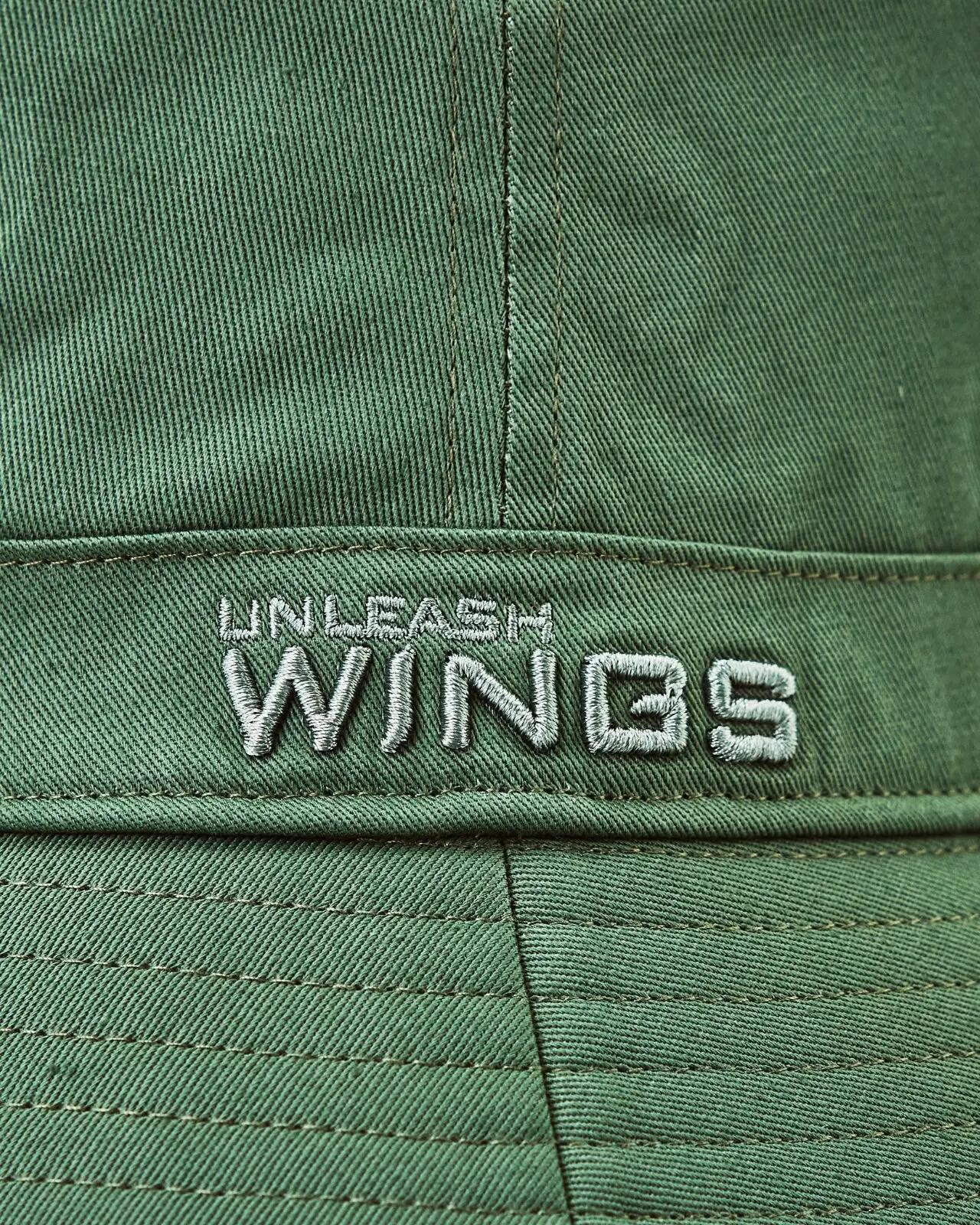 Bucket Hat WINGS UNLEASH katoenen hoed ARMY GREEN 5/5