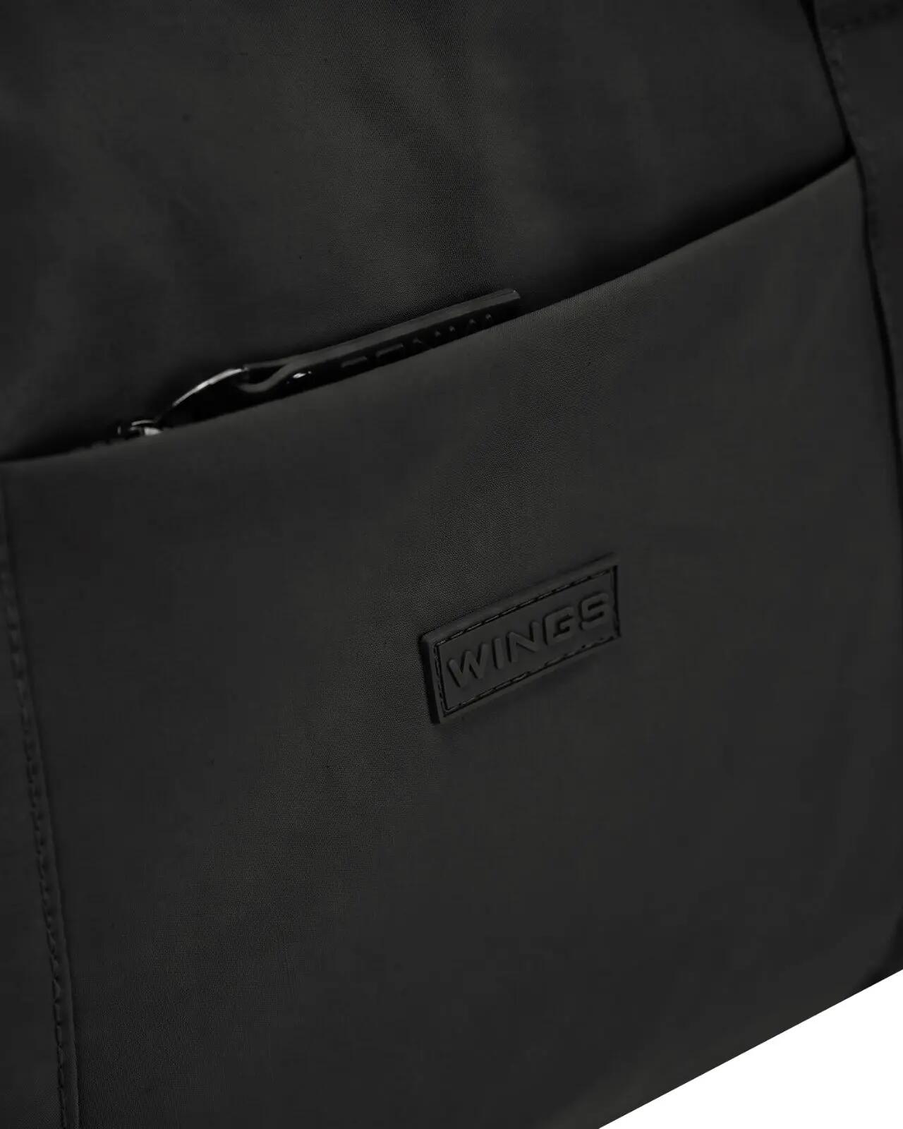 Sporttas WINGS SOLENNE met schoenenvak en riem voor koffer ZWART 7/10