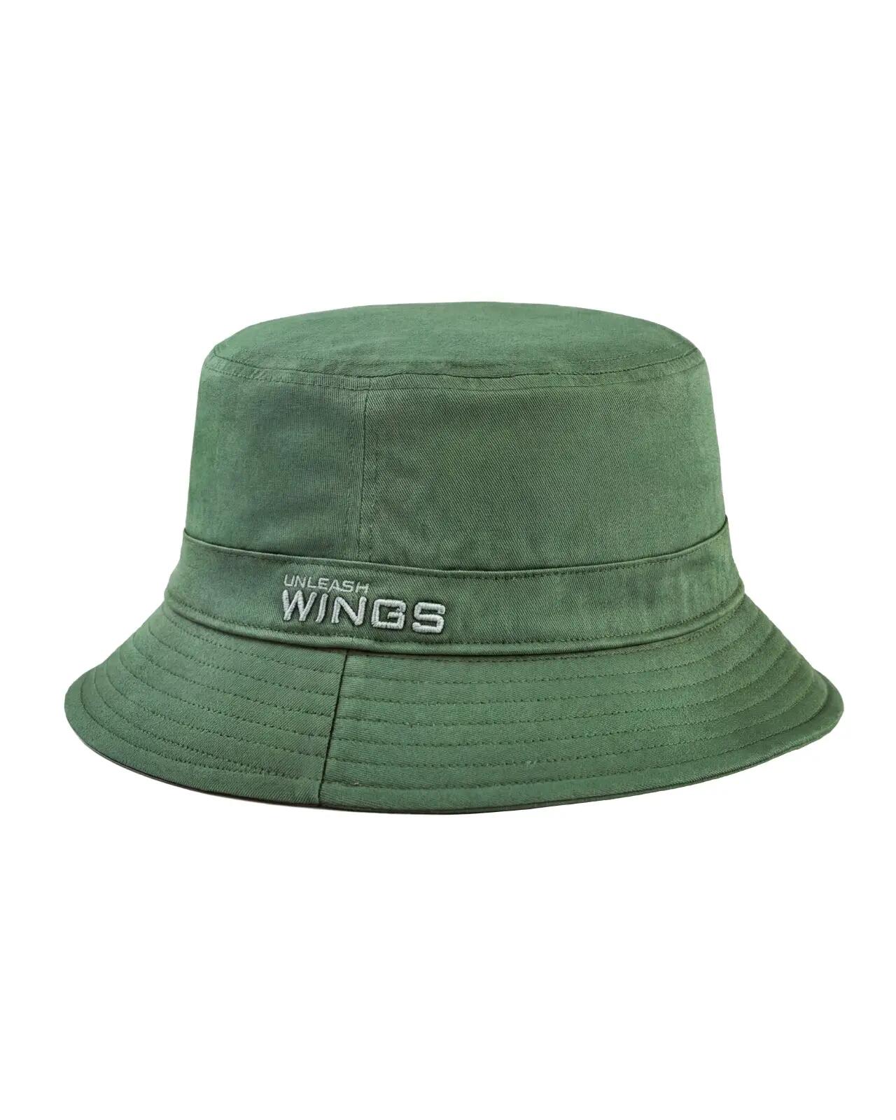 Bucket Hat WINGS UNLEASH katoenen hoed ARMY GREEN 3/5
