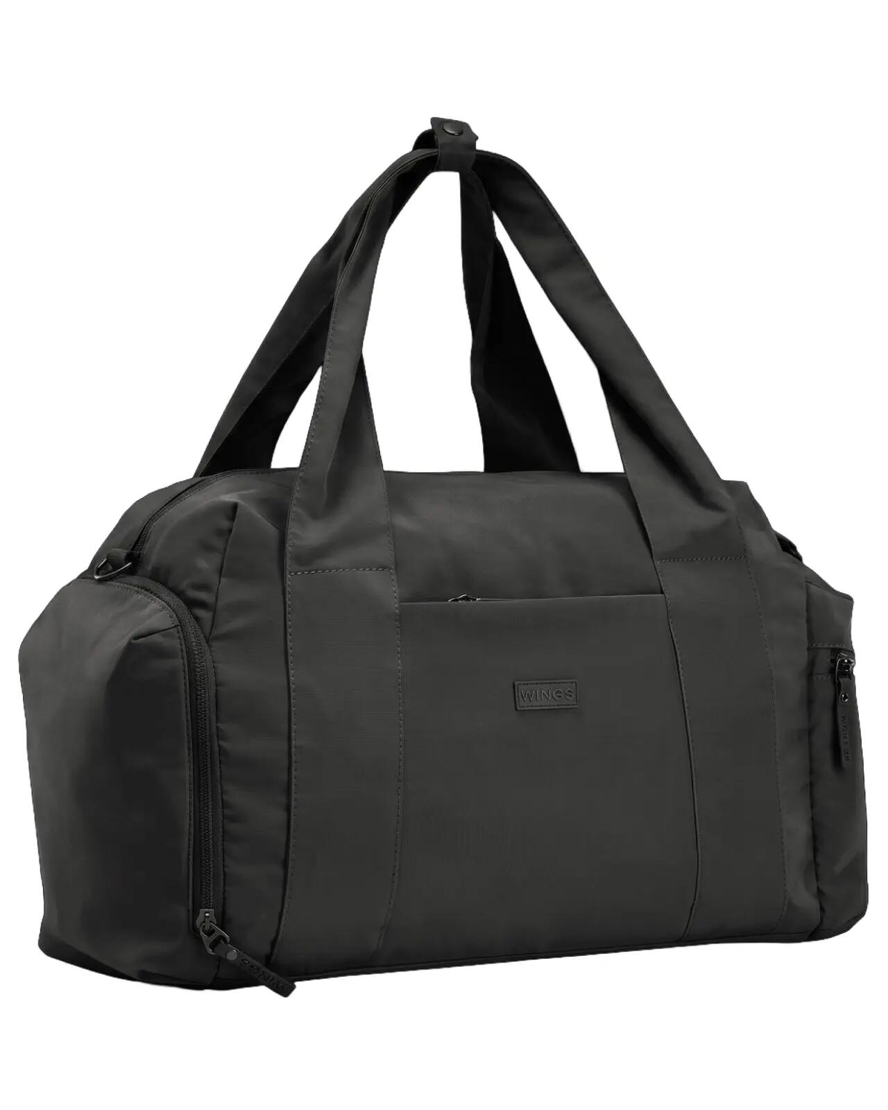 Sporttas WINGS SOLENNE met schoenenvak en riem voor koffer ZWART 3/10