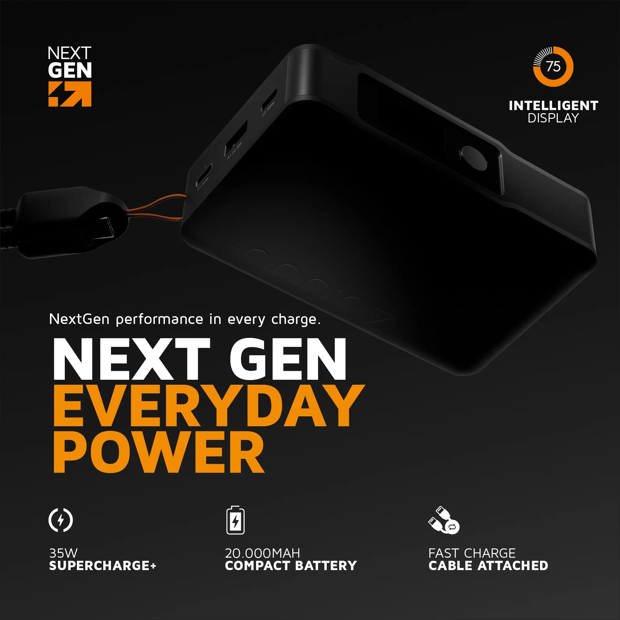 Xtorm NextGen6 35W Powerbank 20.000 mAh - 2 x USB-C / 1 x USB-A - Schwarz 2/7