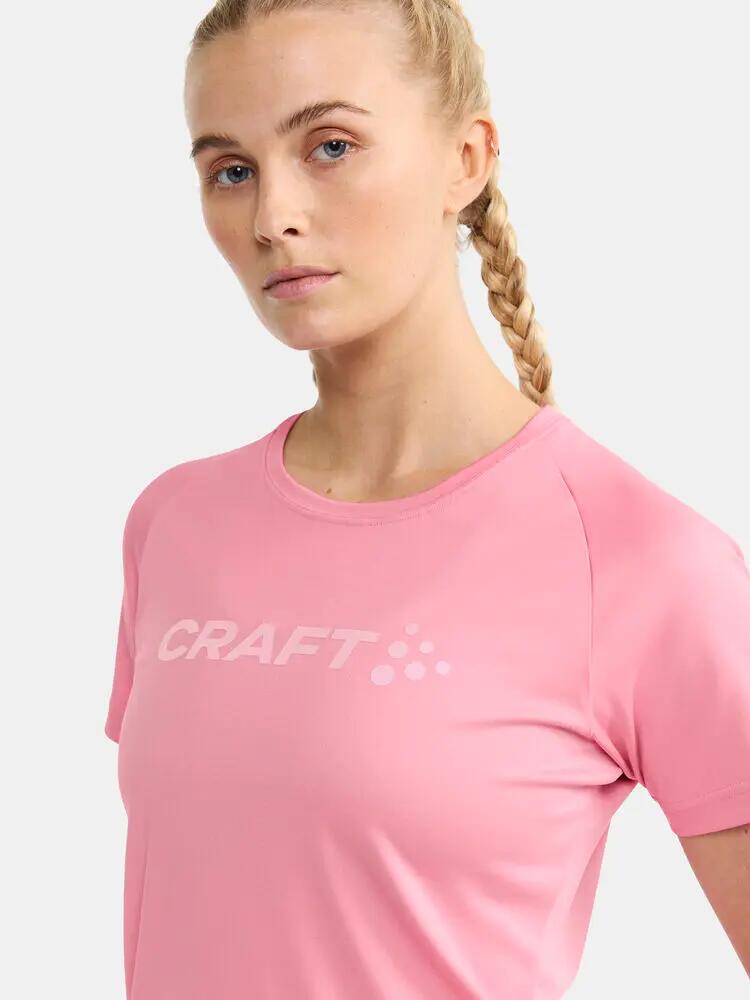 craft CORE Essence Logo Tee W – Poliéster reciclado, visual desportivo 4/7