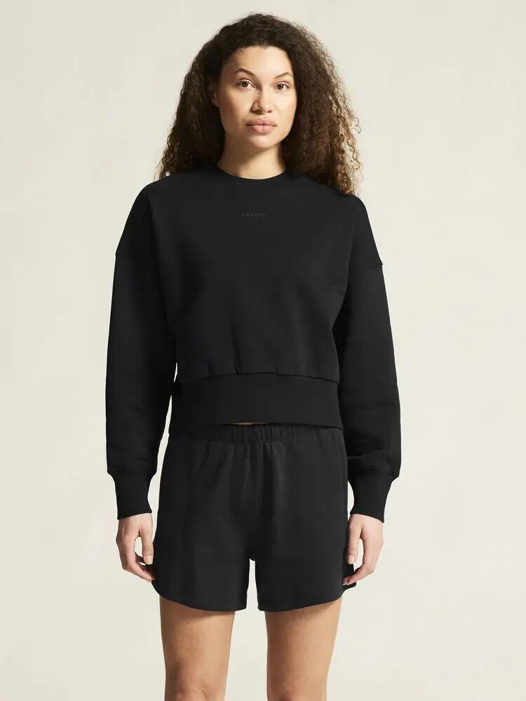 craft Sweat curta gola redonda Frequent cropped RN W em algodão orgânico, corte 7/7