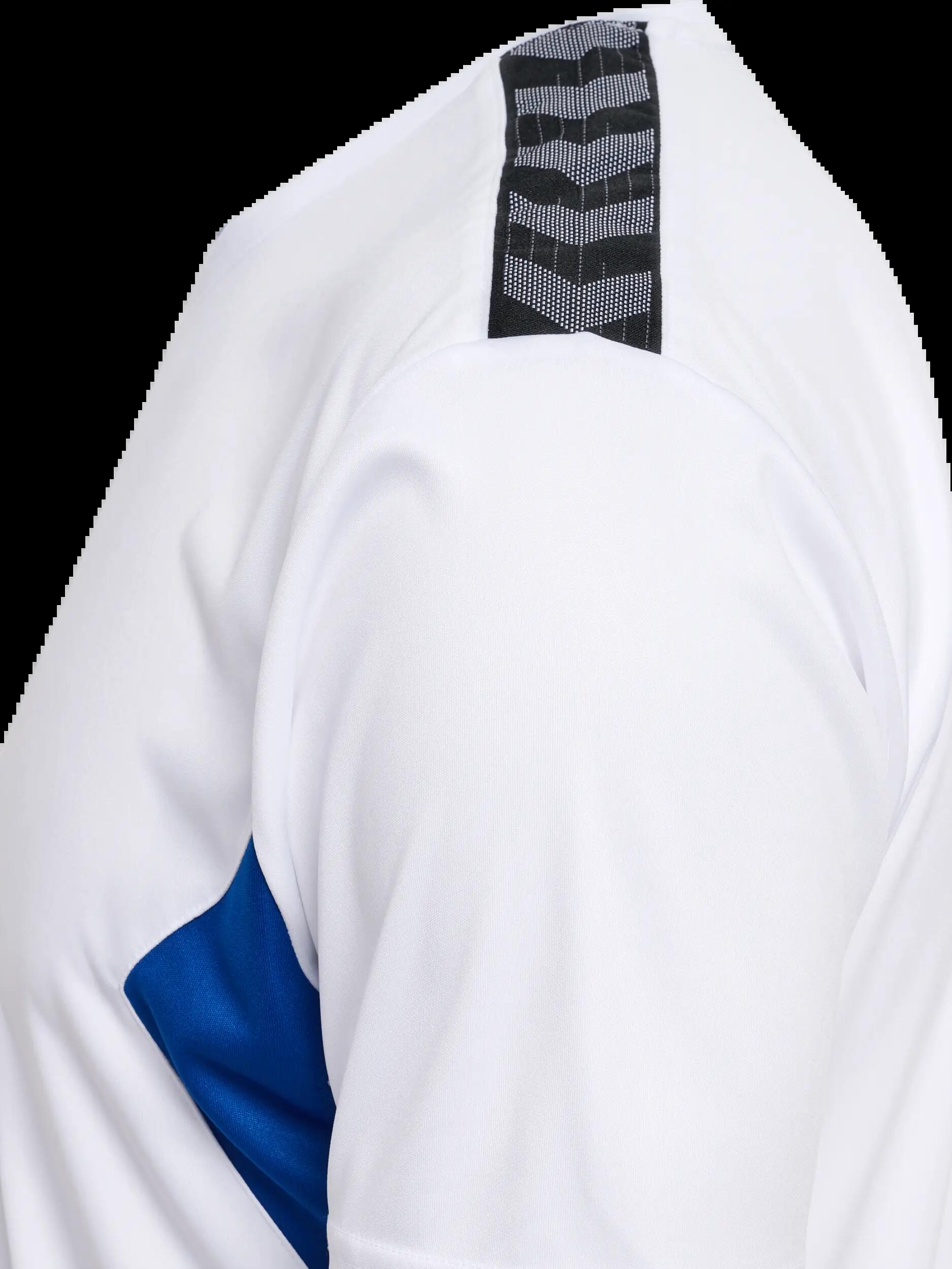 hummel T-shirt hmlAUTHENTIC PL JERSEY S/S in poliestere bianco/blu 4/7