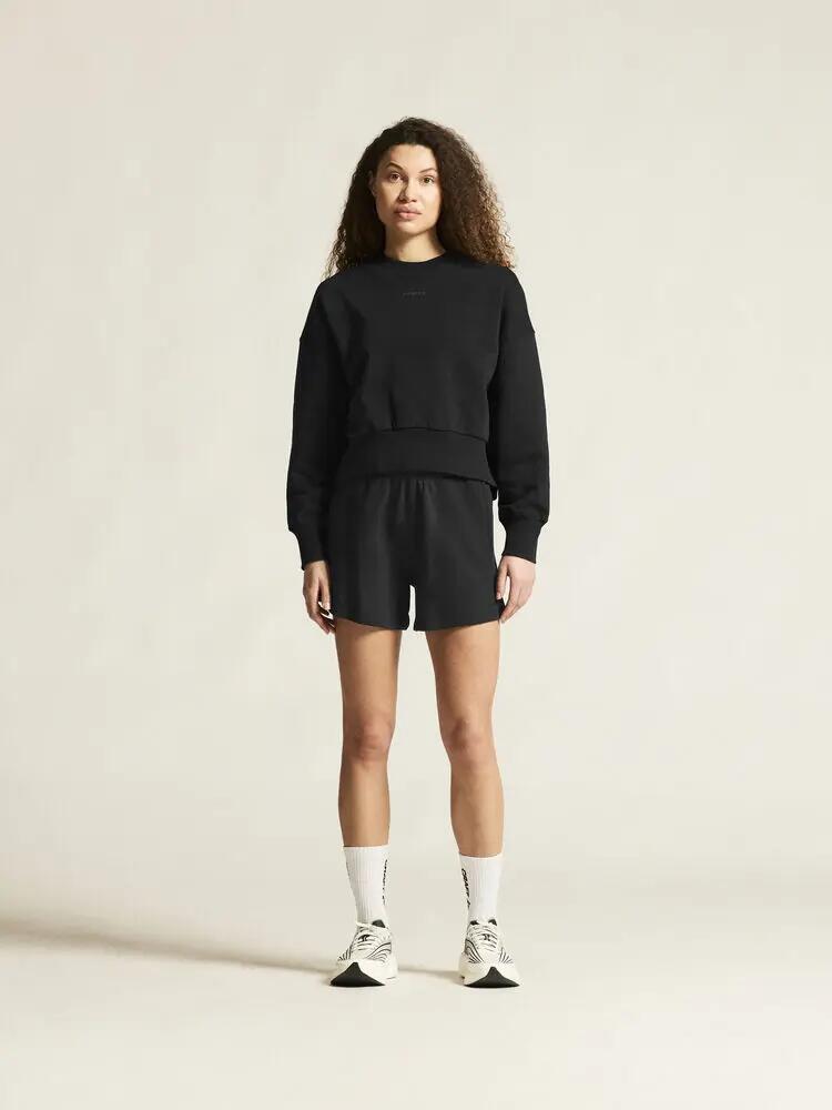 craft Sweat curta gola redonda Frequent cropped RN W em algodão orgânico, corte 3/7