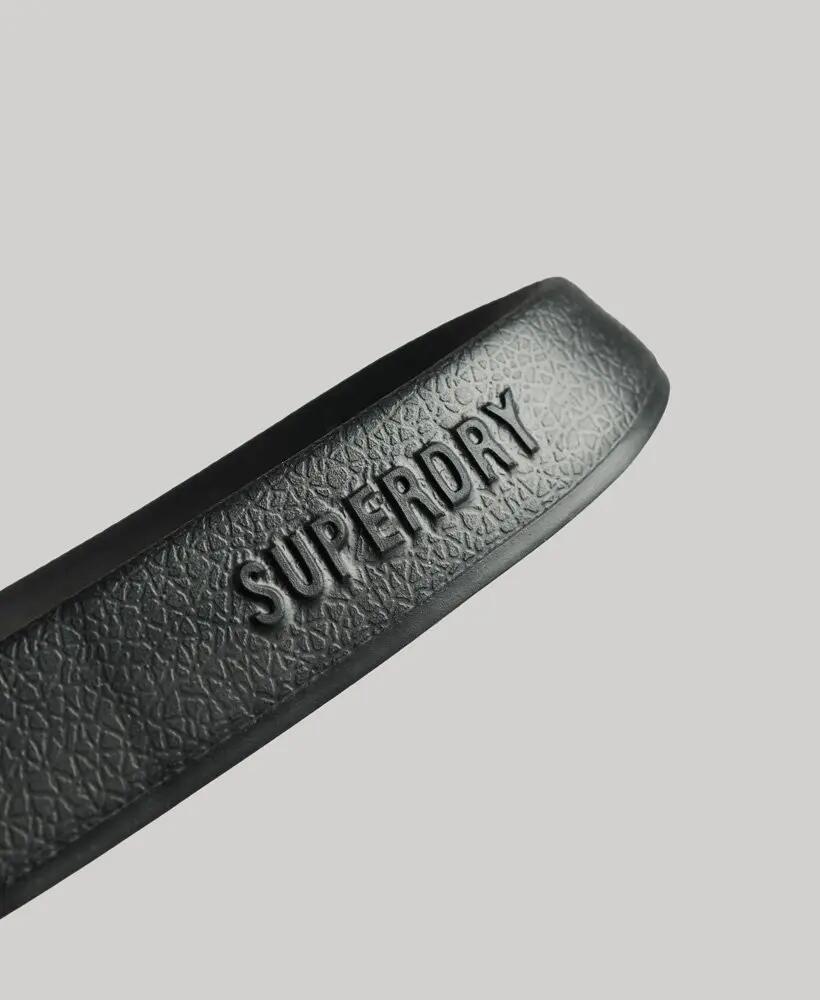superdry CODE Logo Pool Sliders – Palmilha moldada, Preto/Ouro 4/4