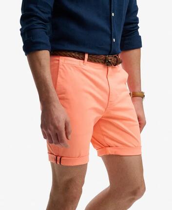 superdry Pantalón corto chino Premium Regular slim en algodón elástico