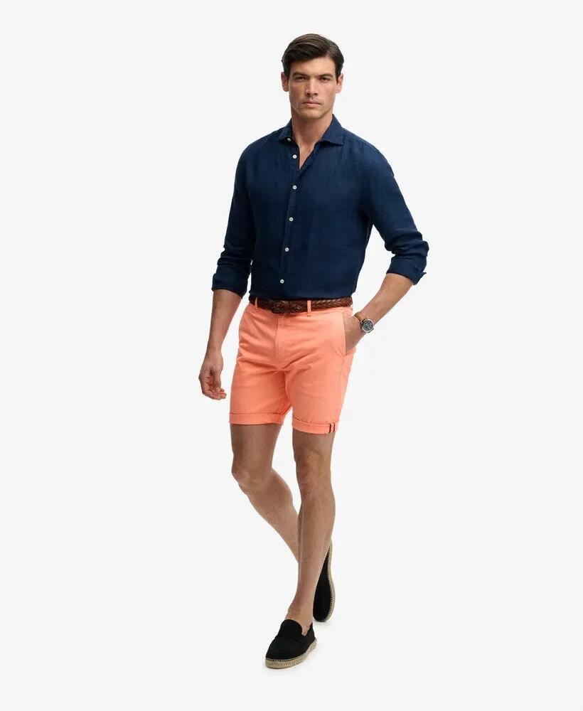 superdry Pantalón corto chino Premium Regular slim en algodón elástico 5/6