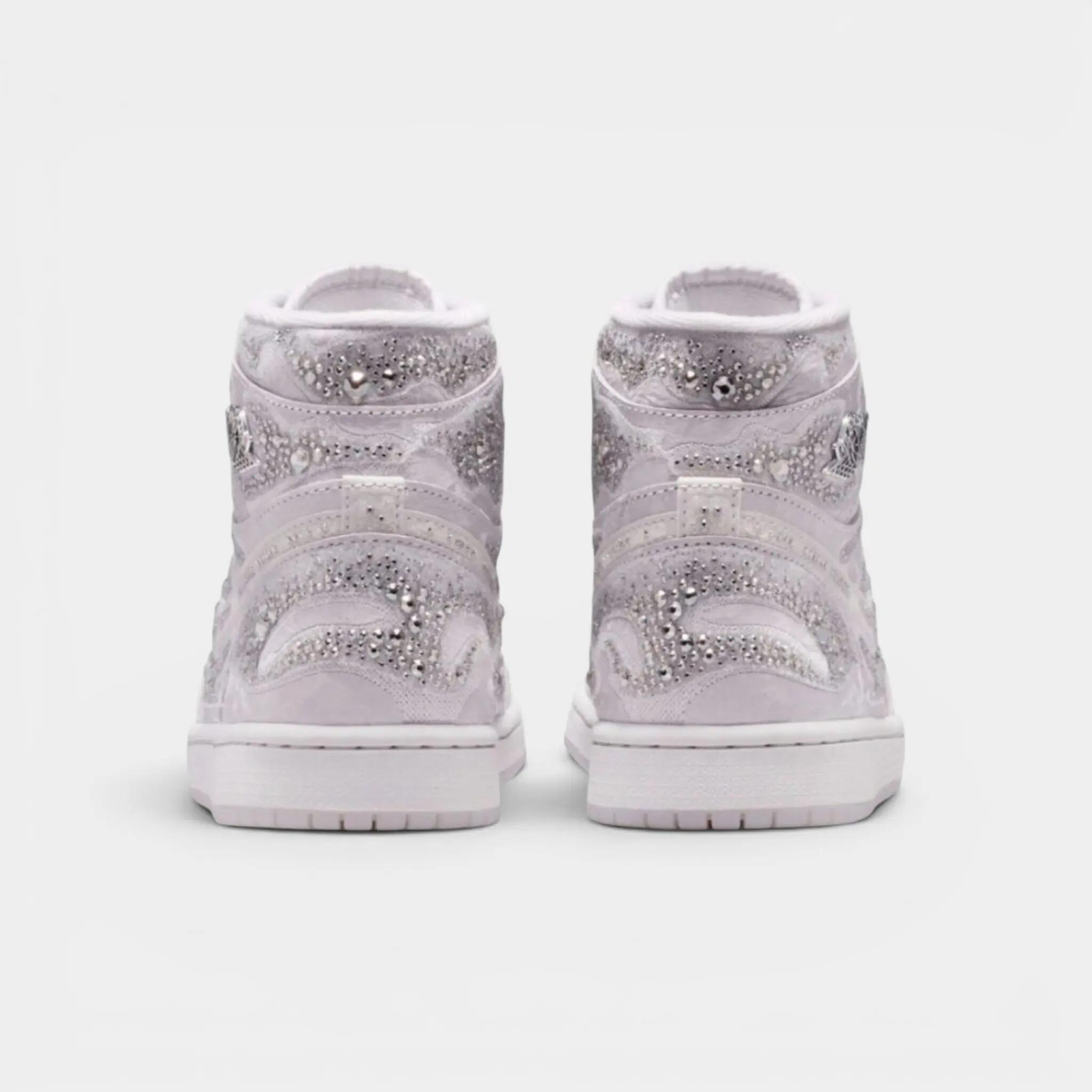 Jordan 1 Retro High OG Swarovski Vast Grey (Women's) 3/4