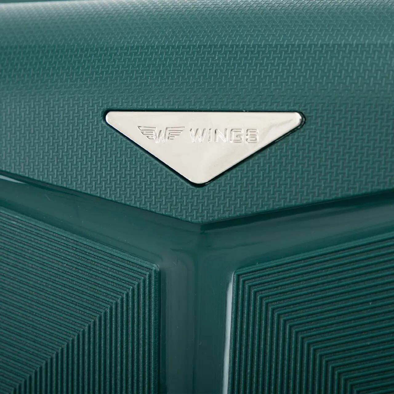 Wings COCKATIEL middelgrote koffer van polypropyleen 24" DARK GREEN 8/10