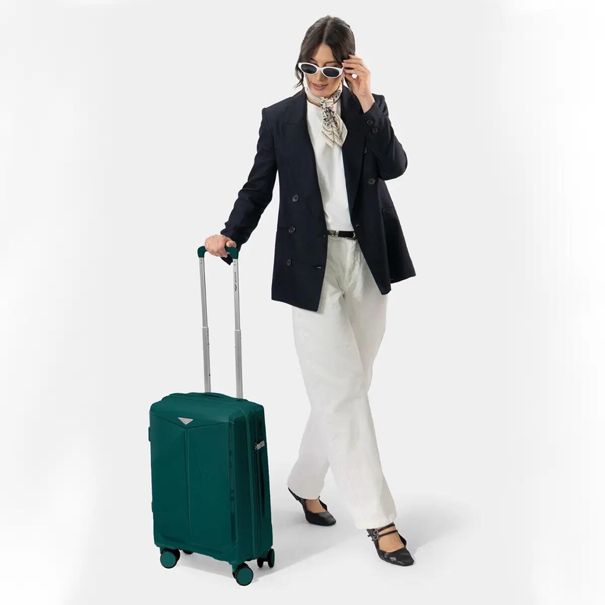 Valise cabine Wings COCKATIEL polypropylène 20" VERT FONCÉ 2/10