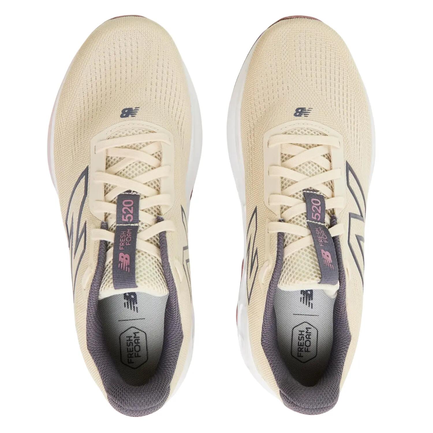520 V9 hardloopschoenen voor dames (Beige/Roze) 3/5