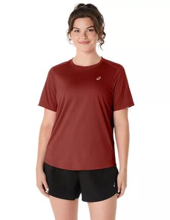 T-shirt à manches courtes pour femme Asics Asics core Grenat.