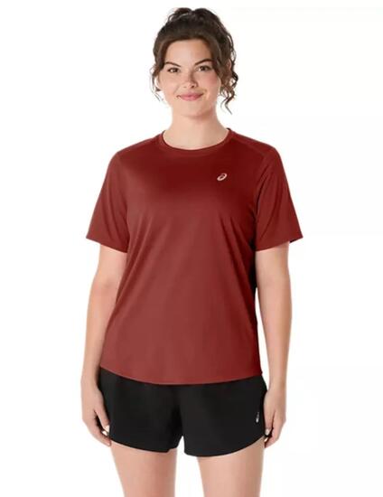 T-shirt à manches courtes pour femme Asics Asics core Grenat.