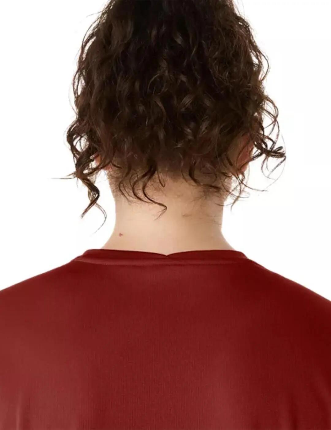 T-shirt à manches courtes pour femme Asics Asics core  Grenat. 5/5