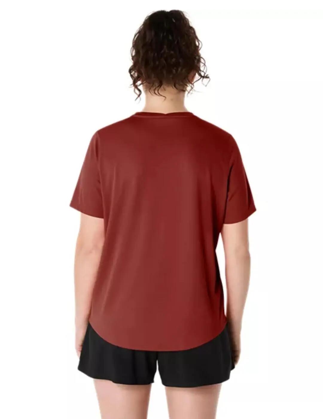 T-shirt à manches courtes pour femme Asics Asics core  Grenat. 2/5