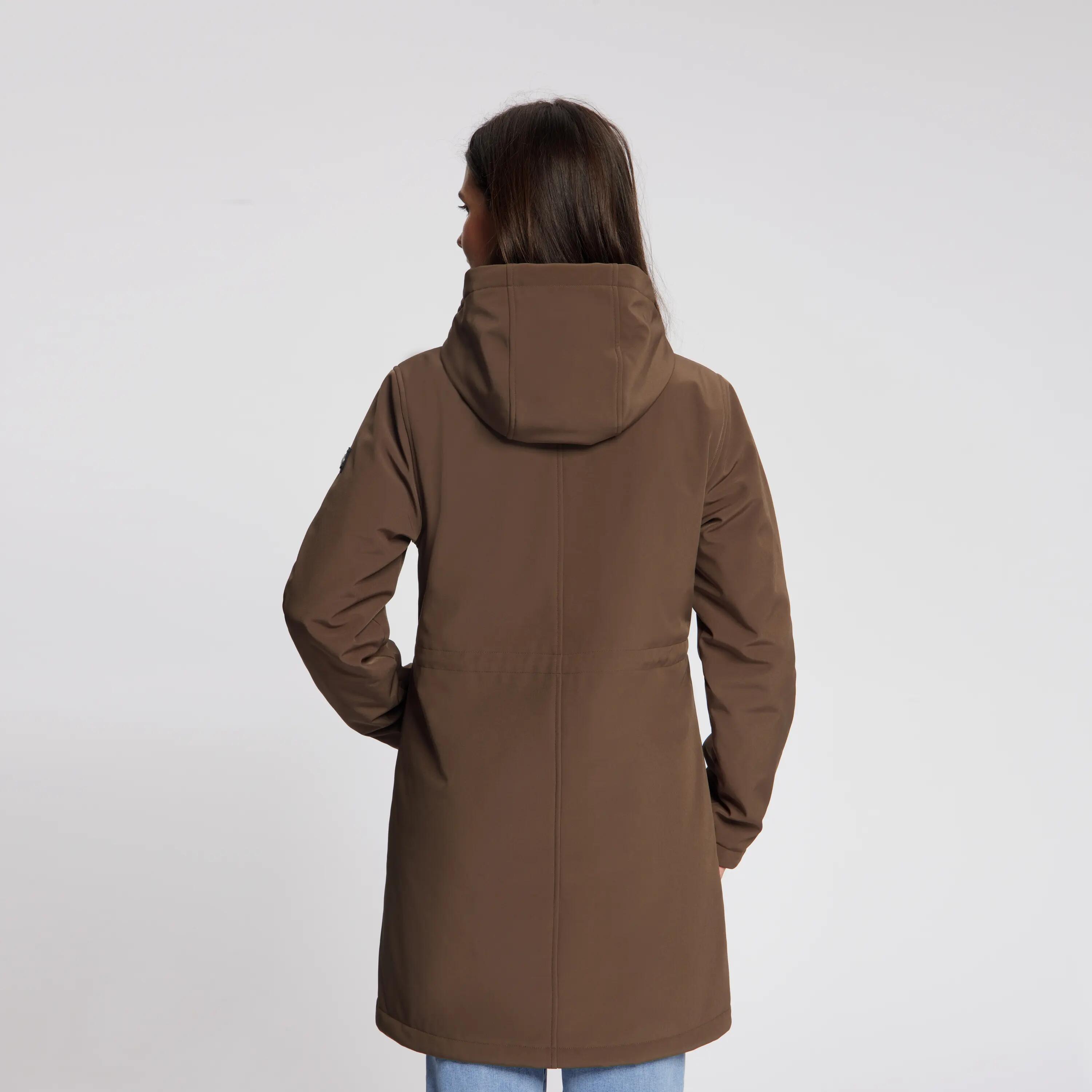 Elinor Femme - Veste Softshell - Imperméable - Marron foncé 4/6