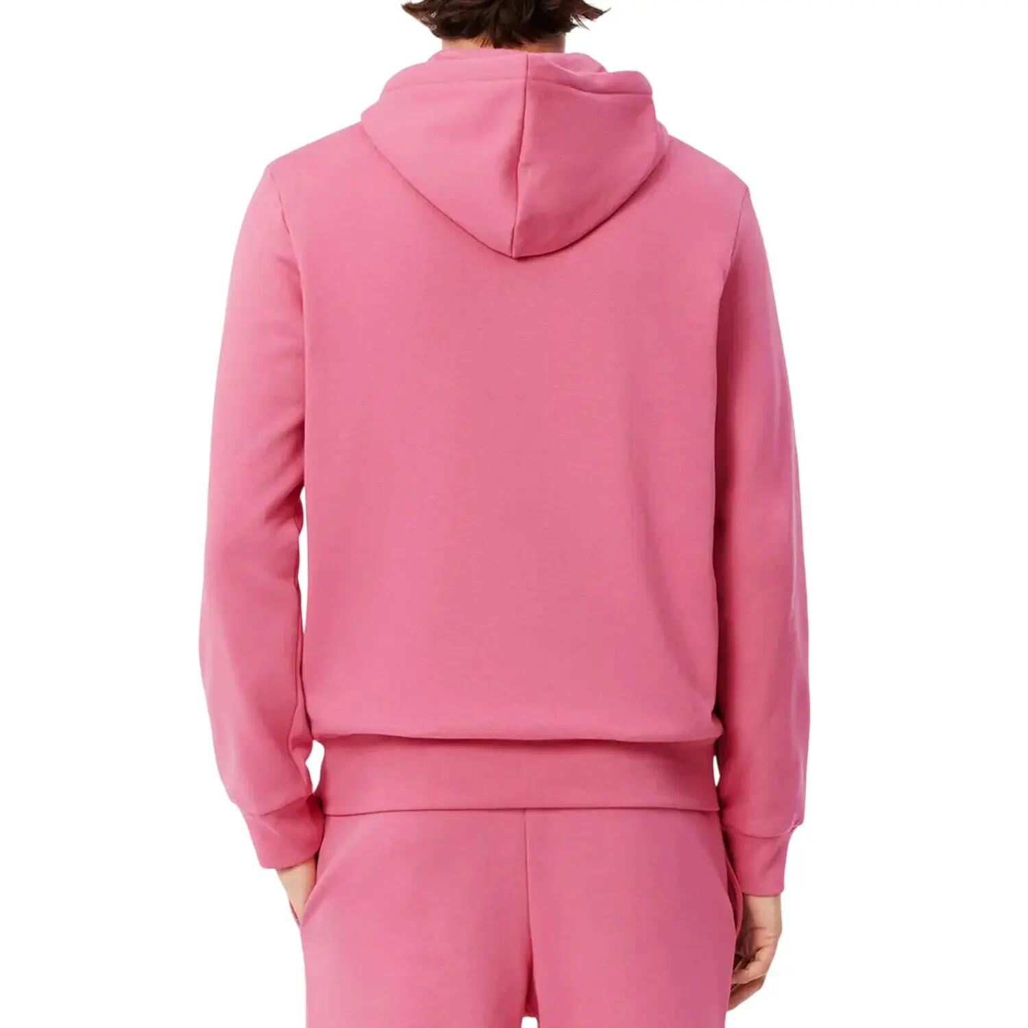 Felpa Con Cappuccio E Zip Intera Lavorato A Maglia Uomo Lacoste Rosa 3/7