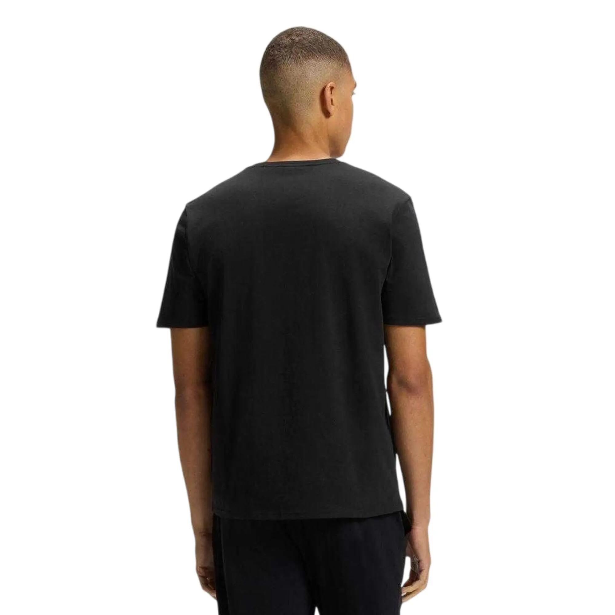 Maglietta Regolare Logo Policotone Uomo Boss Nero 3/6