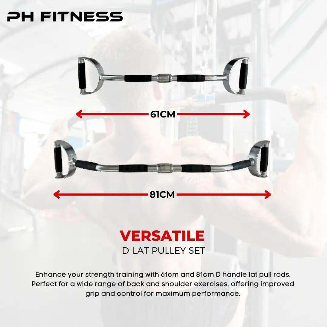 PH Fitness Conjunto de 6 pegas para polia em aço inoxidável 6/8