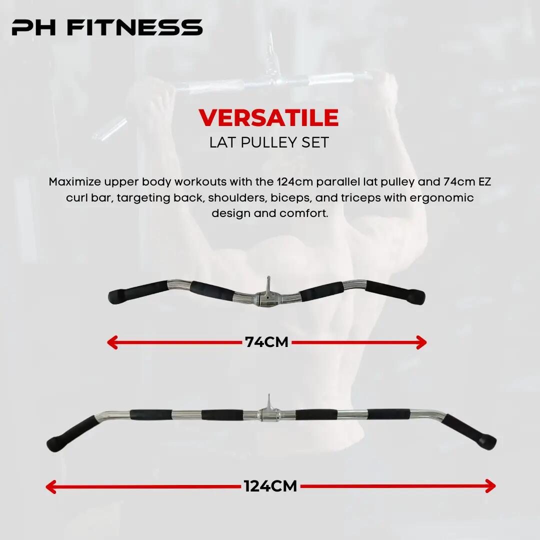 PH Fitness Conjunto de 6 pegas para polia em aço inoxidável 5/8