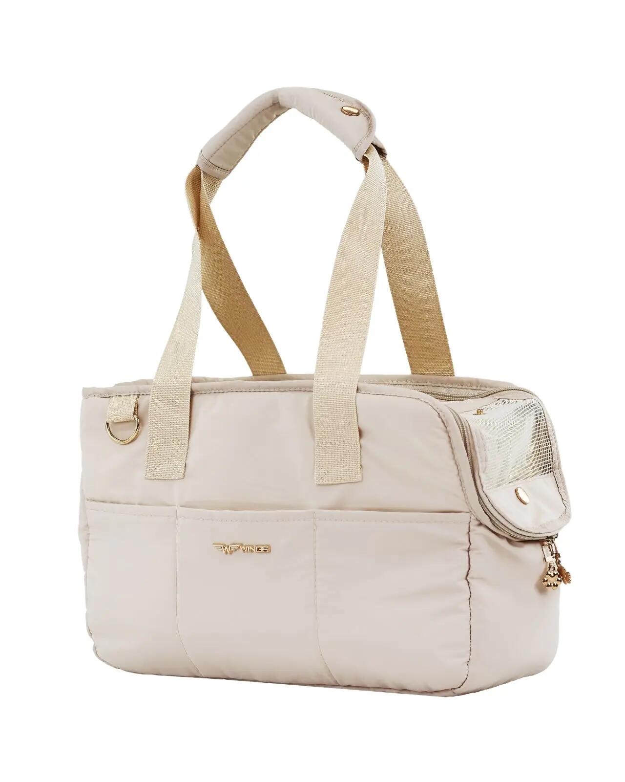 Transporteur pour animaux WINGS avec poignée pour valise BEIGE 4/9